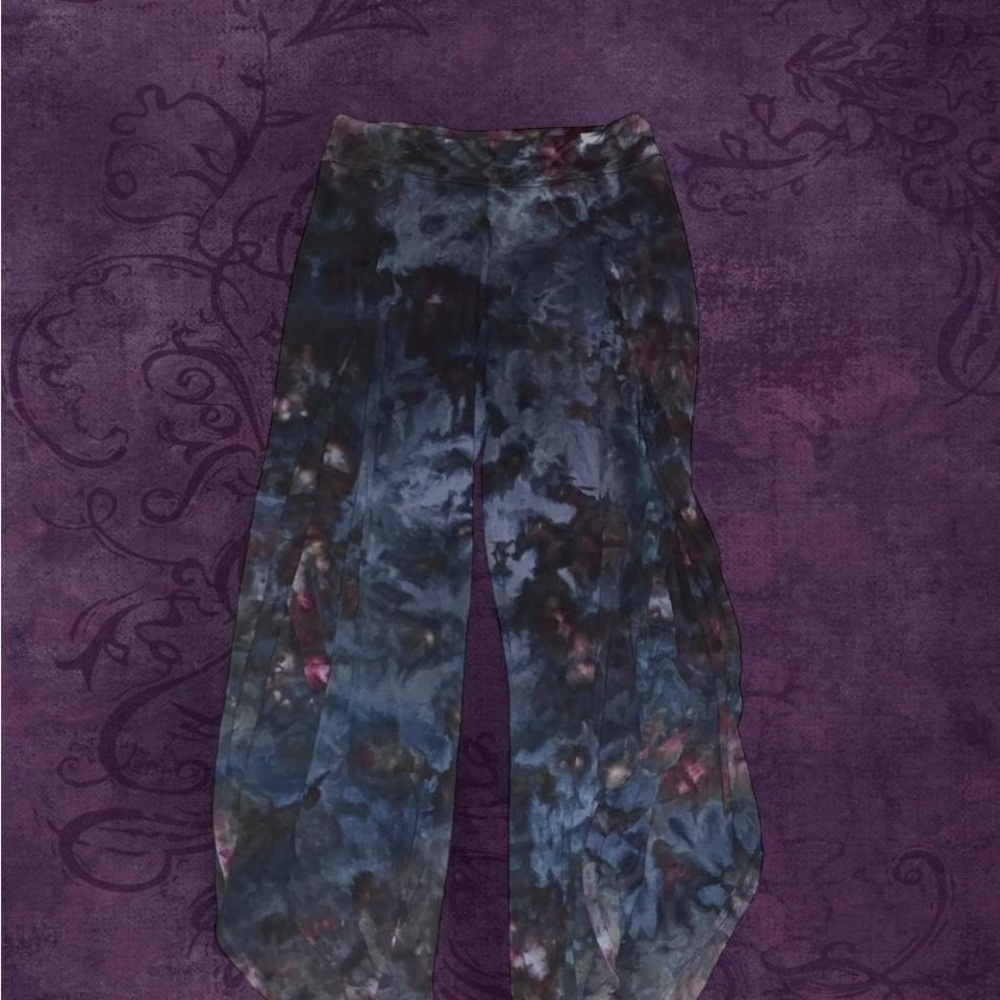 Tie-Dye Boot Cut Pants - Blue Multi
